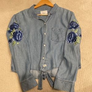 Rails denim button down top Medium